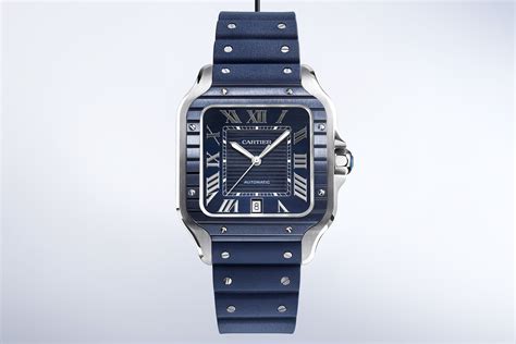 cartier santos man|cartier santos blue bezel.